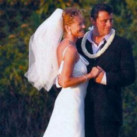 Melissa and her husband, Matt in their wedding dress